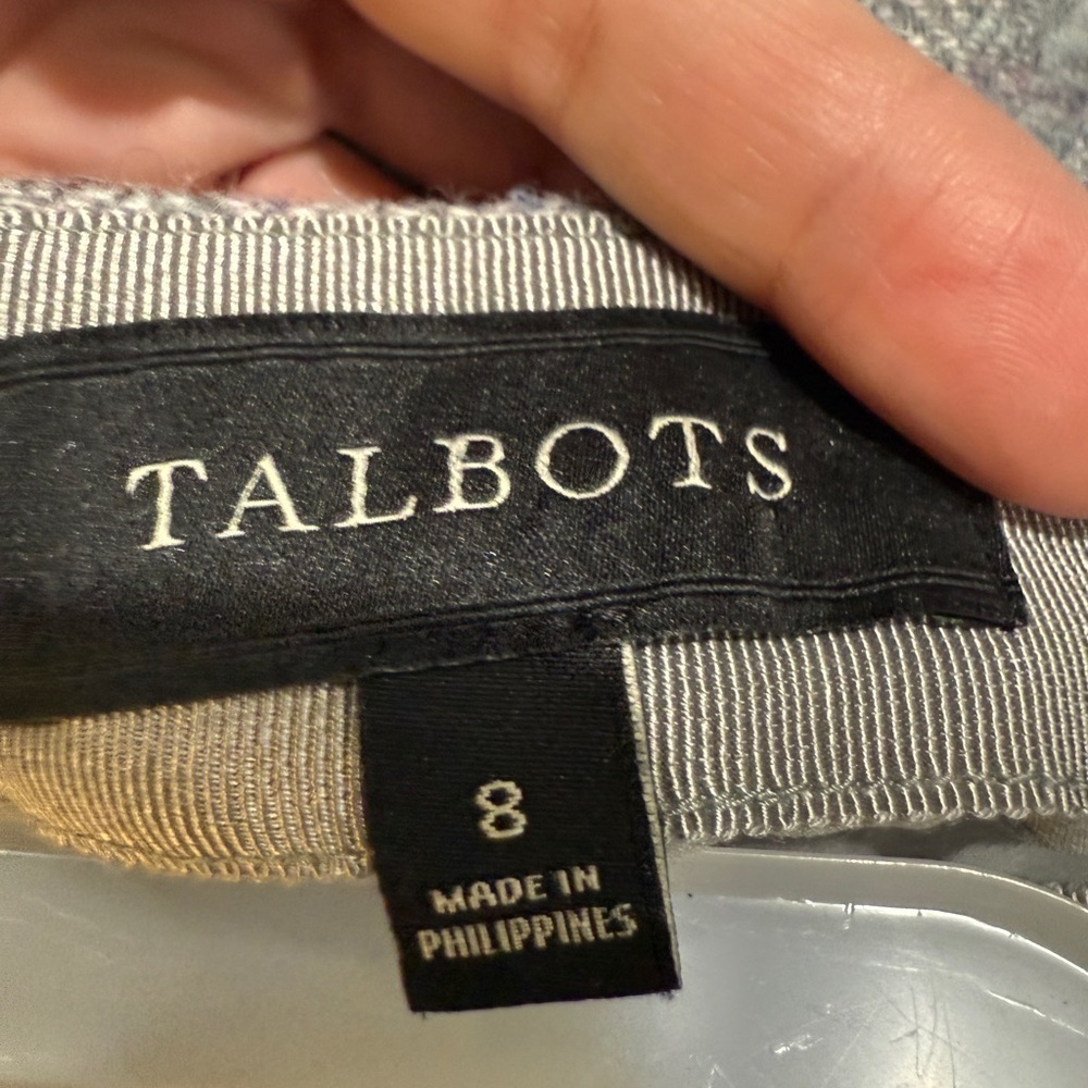 Talbots Charcoal Wool Blend Mini w Unique Crest Buttons - Picture 2 of 5
